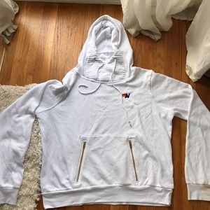 Aviator Nation Unisex Ninja Pullover Hoodie White XL